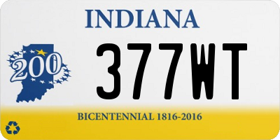 IN license plate 377WT