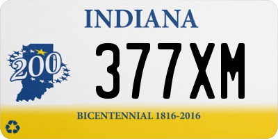 IN license plate 377XM