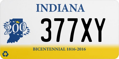 IN license plate 377XY