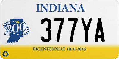IN license plate 377YA