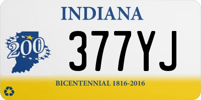 IN license plate 377YJ