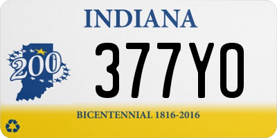 IN license plate 377YO