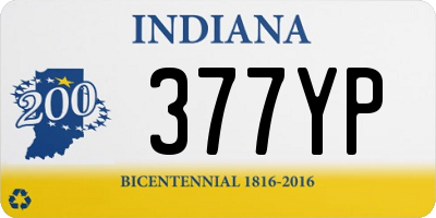 IN license plate 377YP