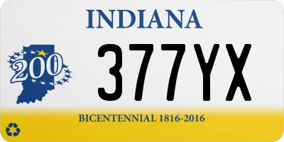 IN license plate 377YX