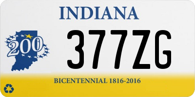 IN license plate 377ZG