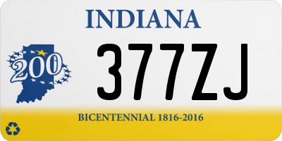 IN license plate 377ZJ