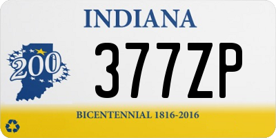 IN license plate 377ZP