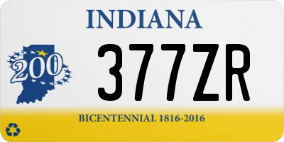 IN license plate 377ZR