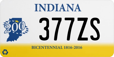 IN license plate 377ZS