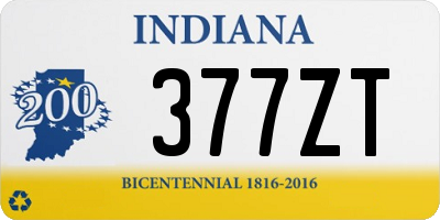 IN license plate 377ZT