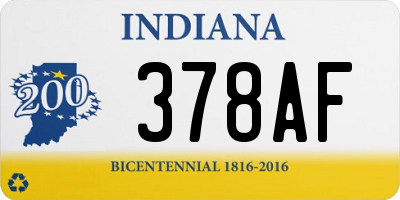 IN license plate 378AF