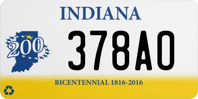 IN license plate 378AO