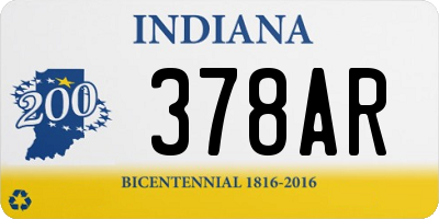 IN license plate 378AR