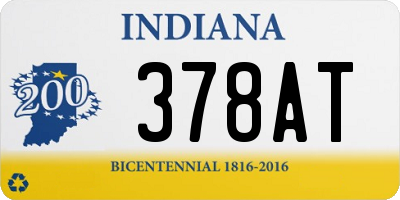 IN license plate 378AT