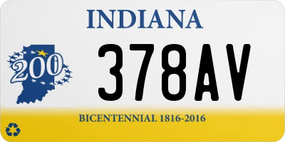 IN license plate 378AV