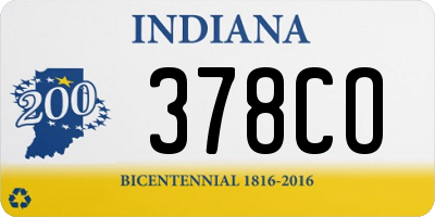 IN license plate 378CO