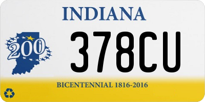 IN license plate 378CU