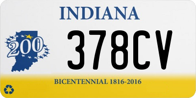 IN license plate 378CV