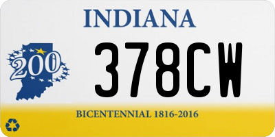 IN license plate 378CW