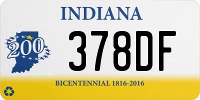 IN license plate 378DF