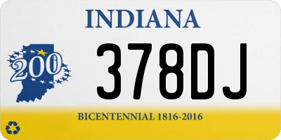 IN license plate 378DJ