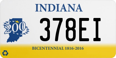 IN license plate 378EI