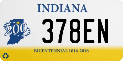 IN license plate 378EN