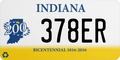 IN license plate 378ER