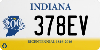 IN license plate 378EV
