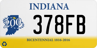 IN license plate 378FB