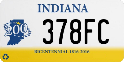 IN license plate 378FC