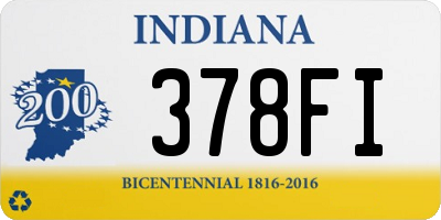 IN license plate 378FI