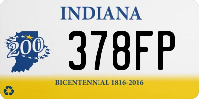 IN license plate 378FP