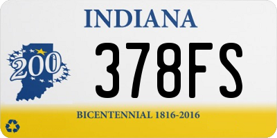 IN license plate 378FS