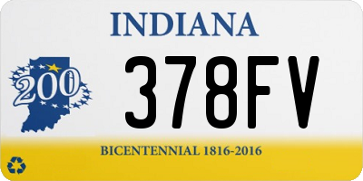 IN license plate 378FV