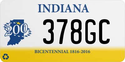 IN license plate 378GC