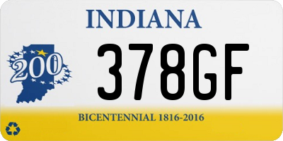 IN license plate 378GF