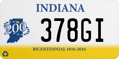 IN license plate 378GI