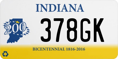 IN license plate 378GK