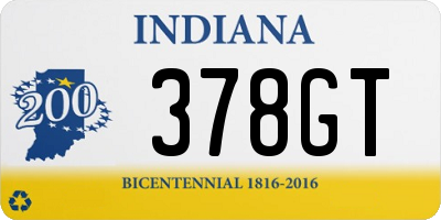 IN license plate 378GT