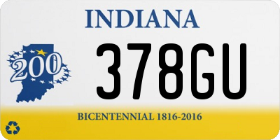 IN license plate 378GU