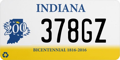 IN license plate 378GZ