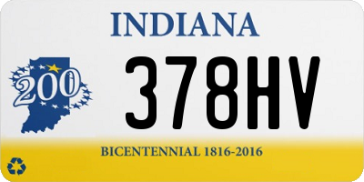 IN license plate 378HV