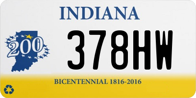 IN license plate 378HW