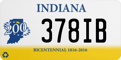 IN license plate 378IB