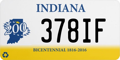 IN license plate 378IF
