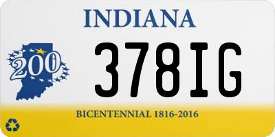 IN license plate 378IG