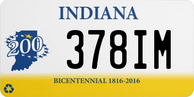 IN license plate 378IM