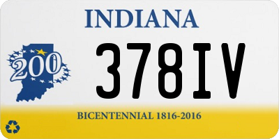 IN license plate 378IV