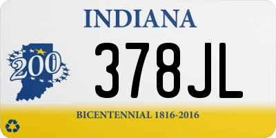 IN license plate 378JL